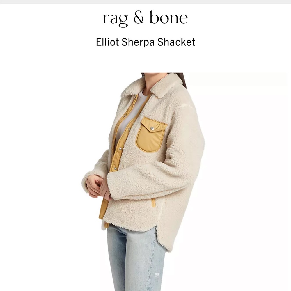 Rag and Bone Women’s Elliot Sherpa Shirt Jacket XS NWT
